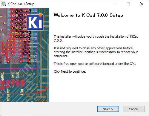 KiCAD Ver.7のインストール方法