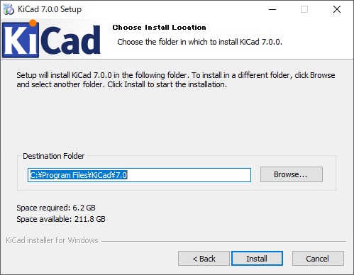 KiCAD Ver.7のインストールする際の注意点